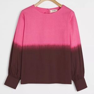 Anthropologie Dorothea Dip-Dyed Blouse NWT medium